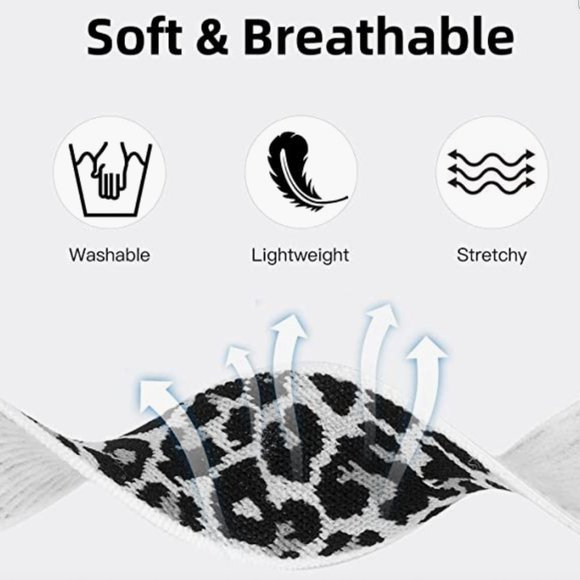 Apple Watch SLIM Nylon Band - WHITE LEOPARD - 38mm/40mm/41mm - Picture 3 of 5